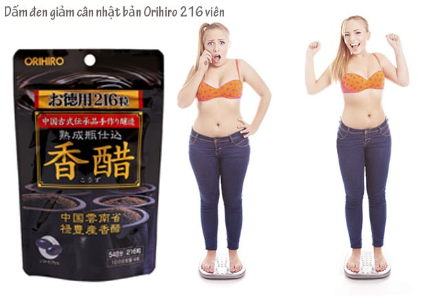 giảm cân với giấm đen Nhật Bản Orihiro