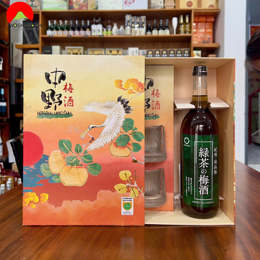 Hộp Quà Rượu Mơ Umeshu Vị Trà Xanh Nhật Bản