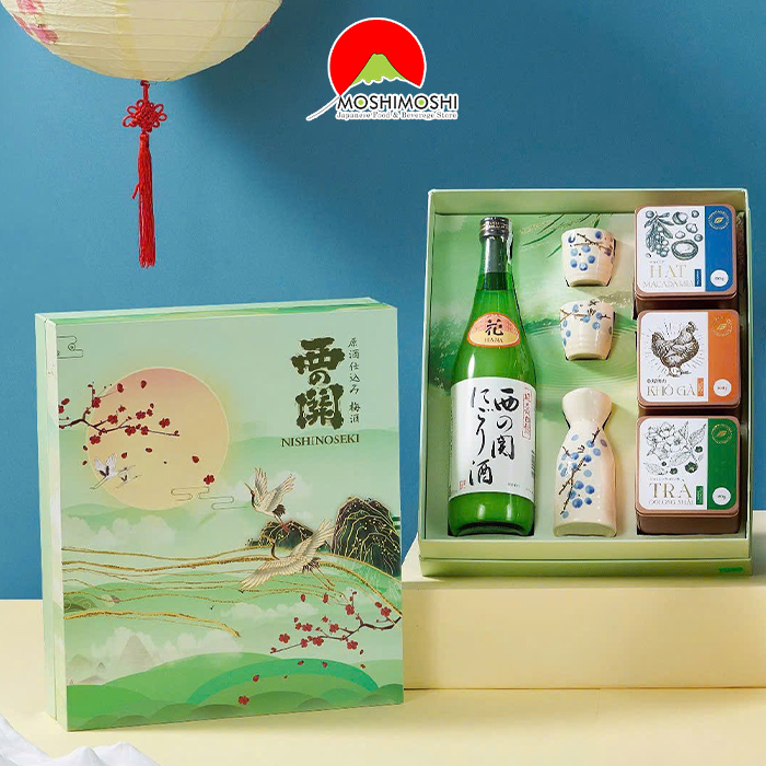 Hộp quà rượu sake Nắng Xuân Nishinoseki Nigori Zake là gì?