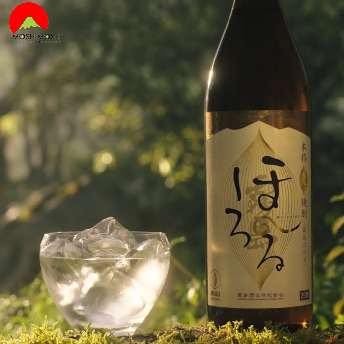 Cách uống rượu Kirishima Shochu Hororu Mugi 1800ml Nhật Bản với đá