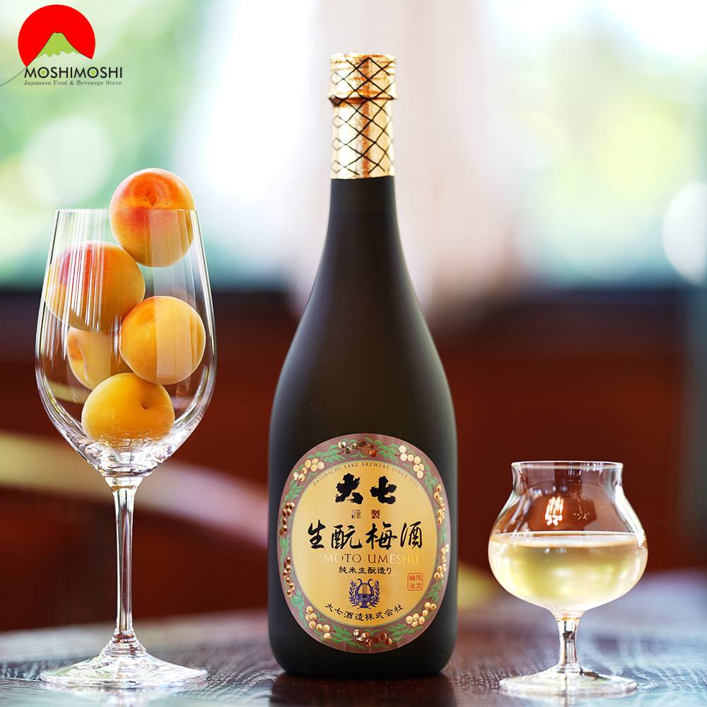 Uống Rượu Mơ Umeshu Daishichi Kimoto lạnh với đá