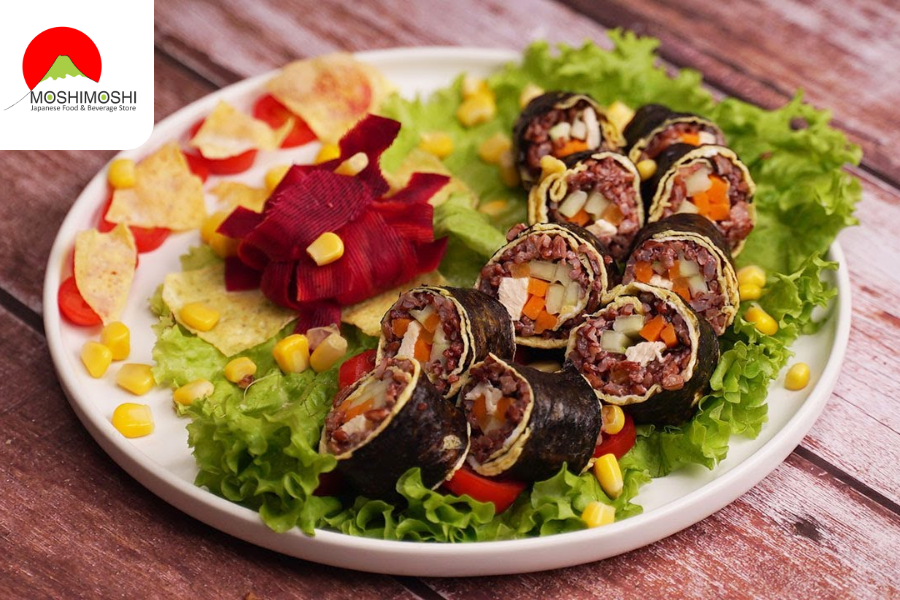 Cơm Gạo Lứt Cuộn Rong Biển 