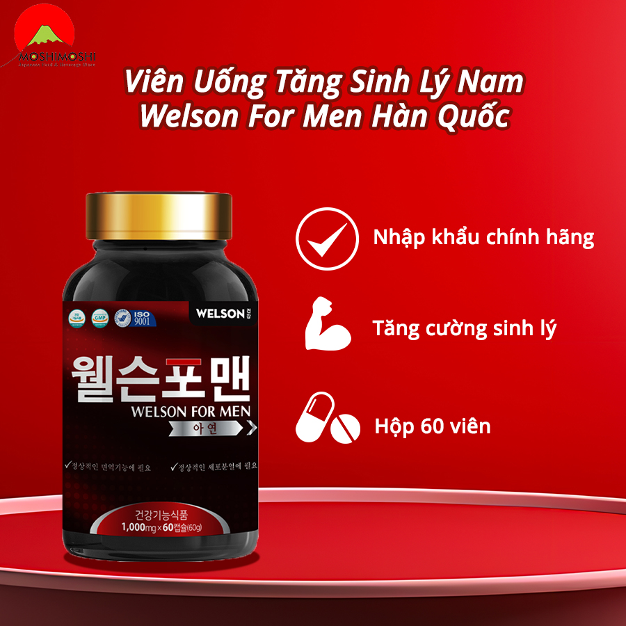 Viên uống tăng cường sinh lý cho nam giới Welson For Men Hàn Quốc là gì?