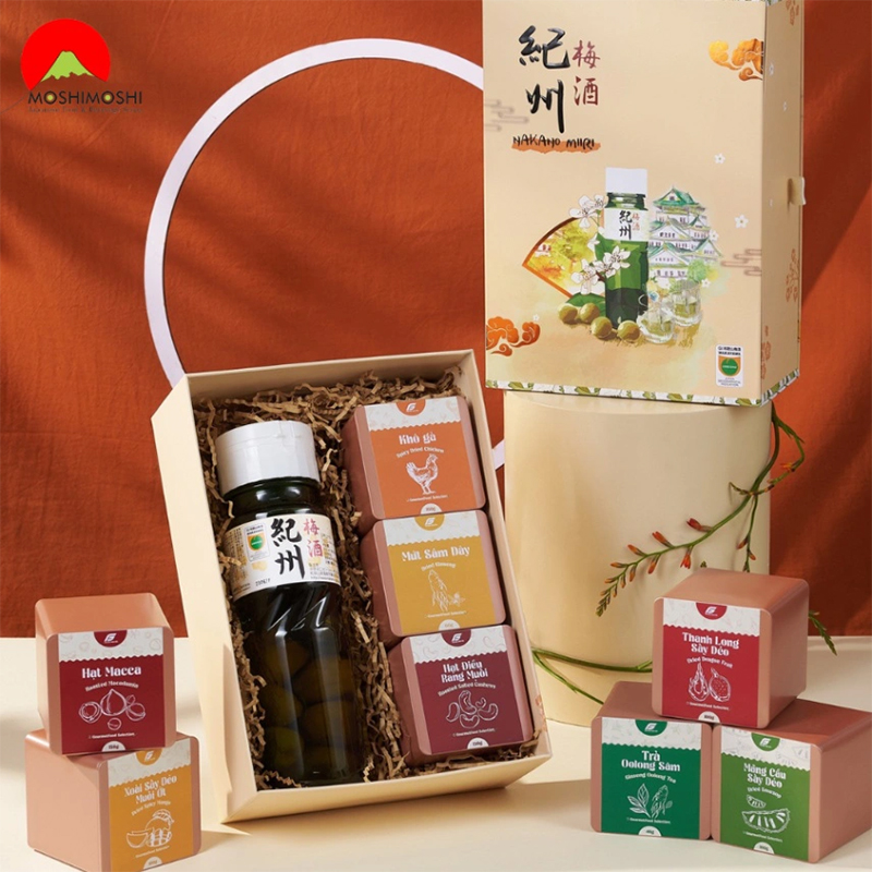 Hộp quà rượu tết Mơ Niên Khởi Sắc 