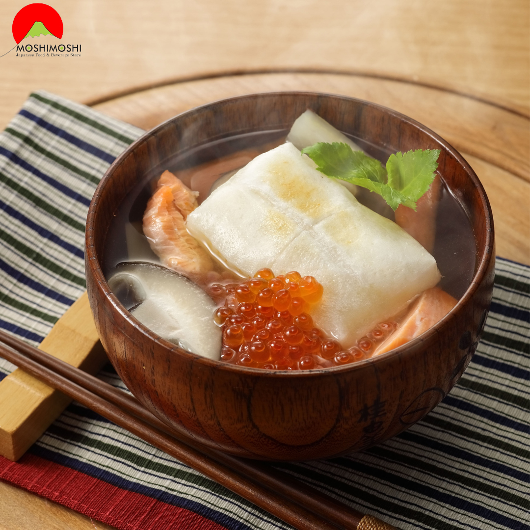 Bánh dày Kirimochi ăn cùng lẩu, súp