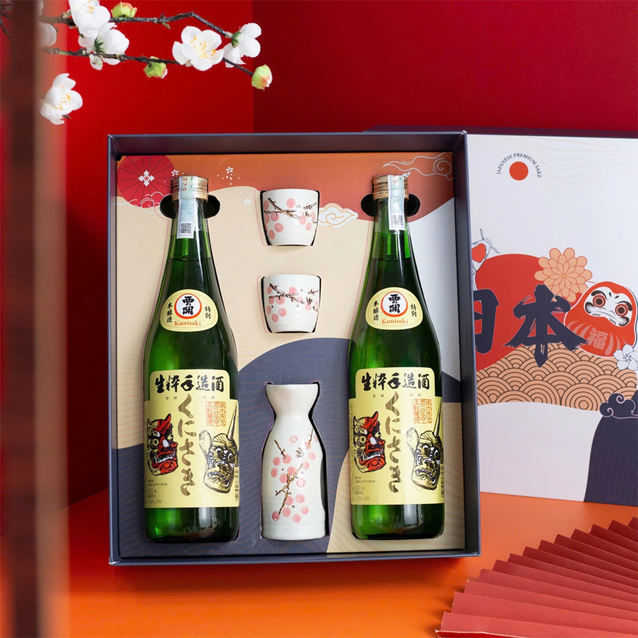 Hộp Quà Daruma Rượu Sake Nishinoseki Kunisaki 720ml