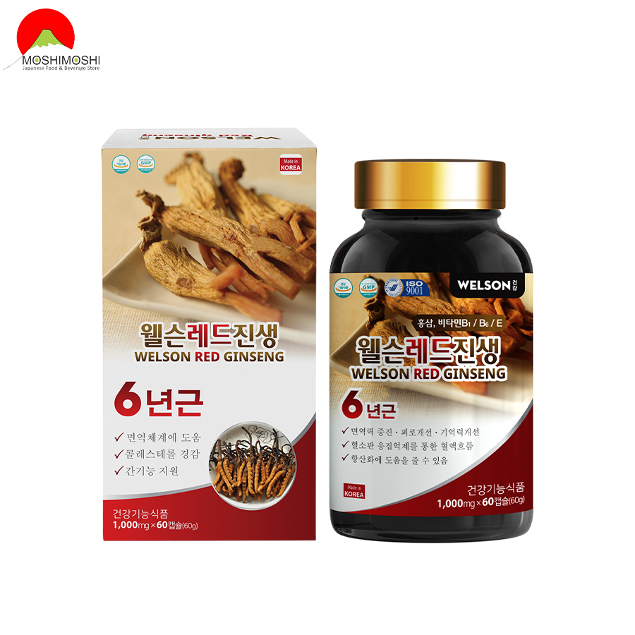 Viên uống hồng sâm bồi bổ sức khỏe Welson Red Ginseng