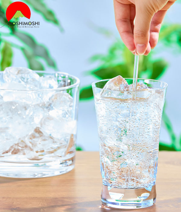 Các cách uống rượu shochu Satsuma Shiranami Kuro Nhật Bản với soda