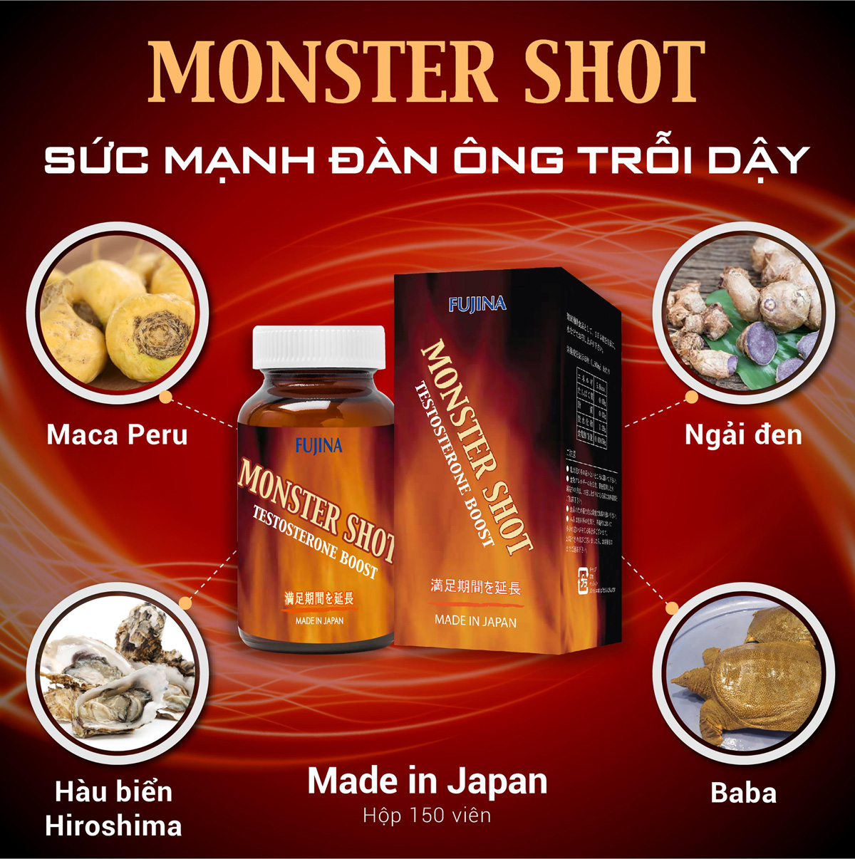 Viên uống hỗ trợ tăng cường sinh lý nam Monster Shot