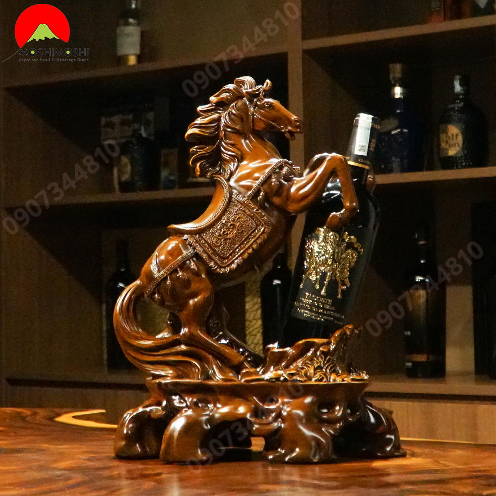 Kệ Rượu Ngựa Gỗ Vang Đỏ 750ml