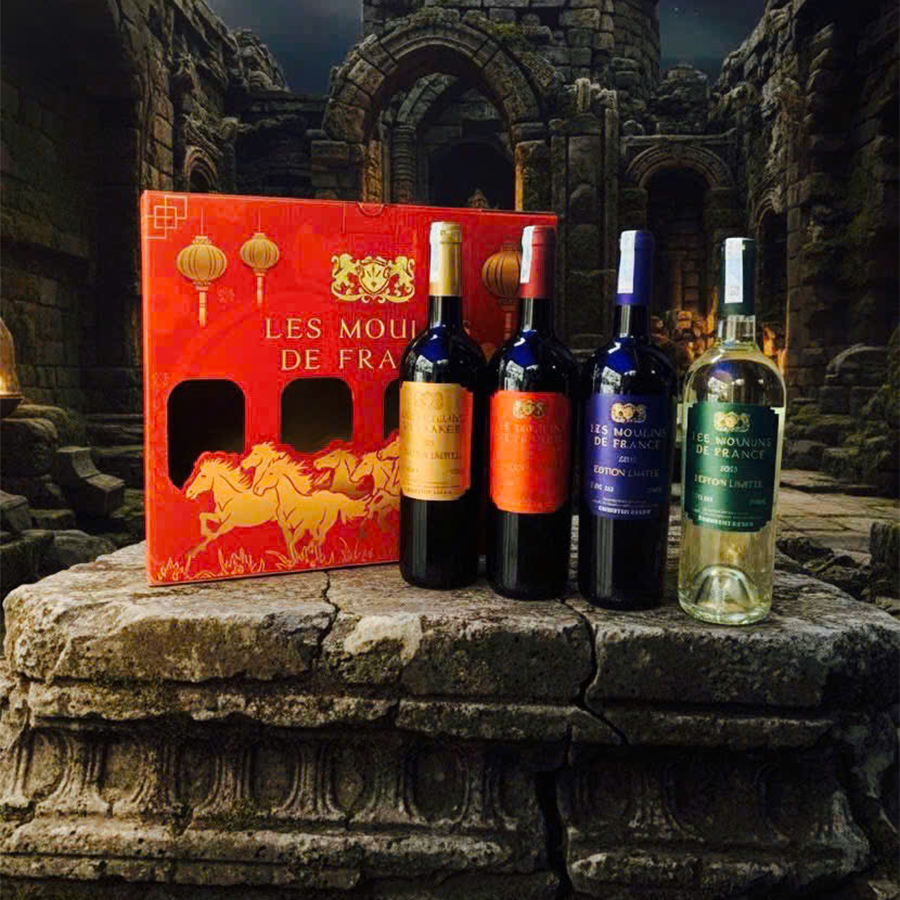 Set Rượu 4 Chai Vang Mã Đáo Thành Công