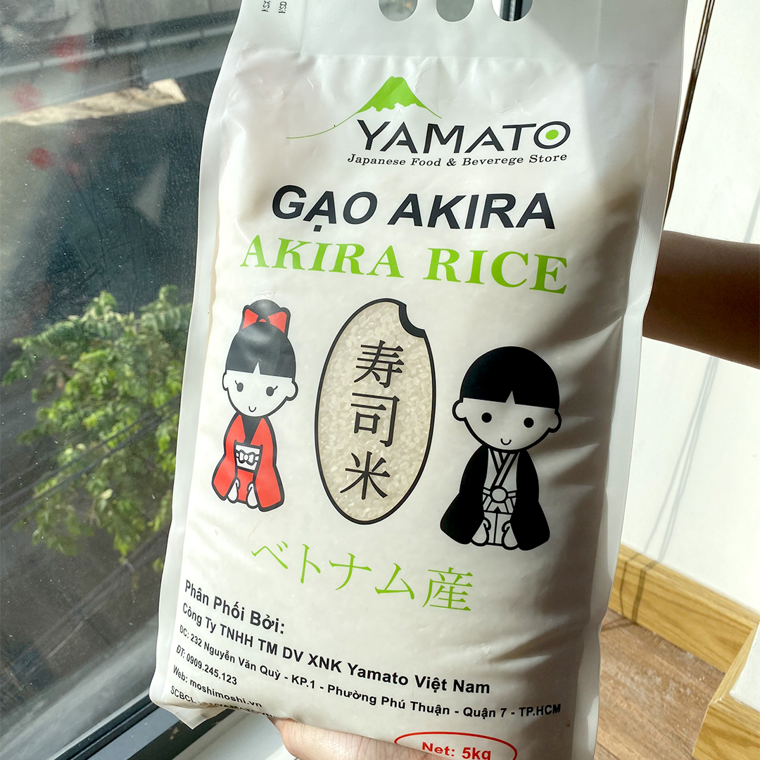 Akria Rice Gạo Nhật Akira Rice 5Kg | Gạo làm Sushi | Gạo sạch - an toàn