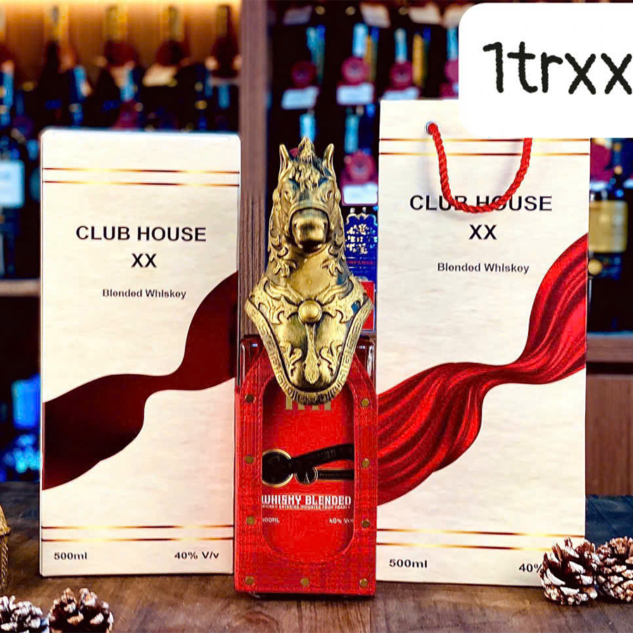 Rượu Ngựa Thủy Tinh Whiskey Club House