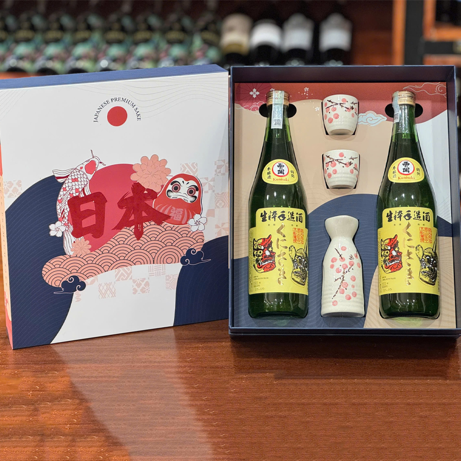 Hộp Quà Daruma Rượu Sake Nishinoseki Kunisaki 720ml