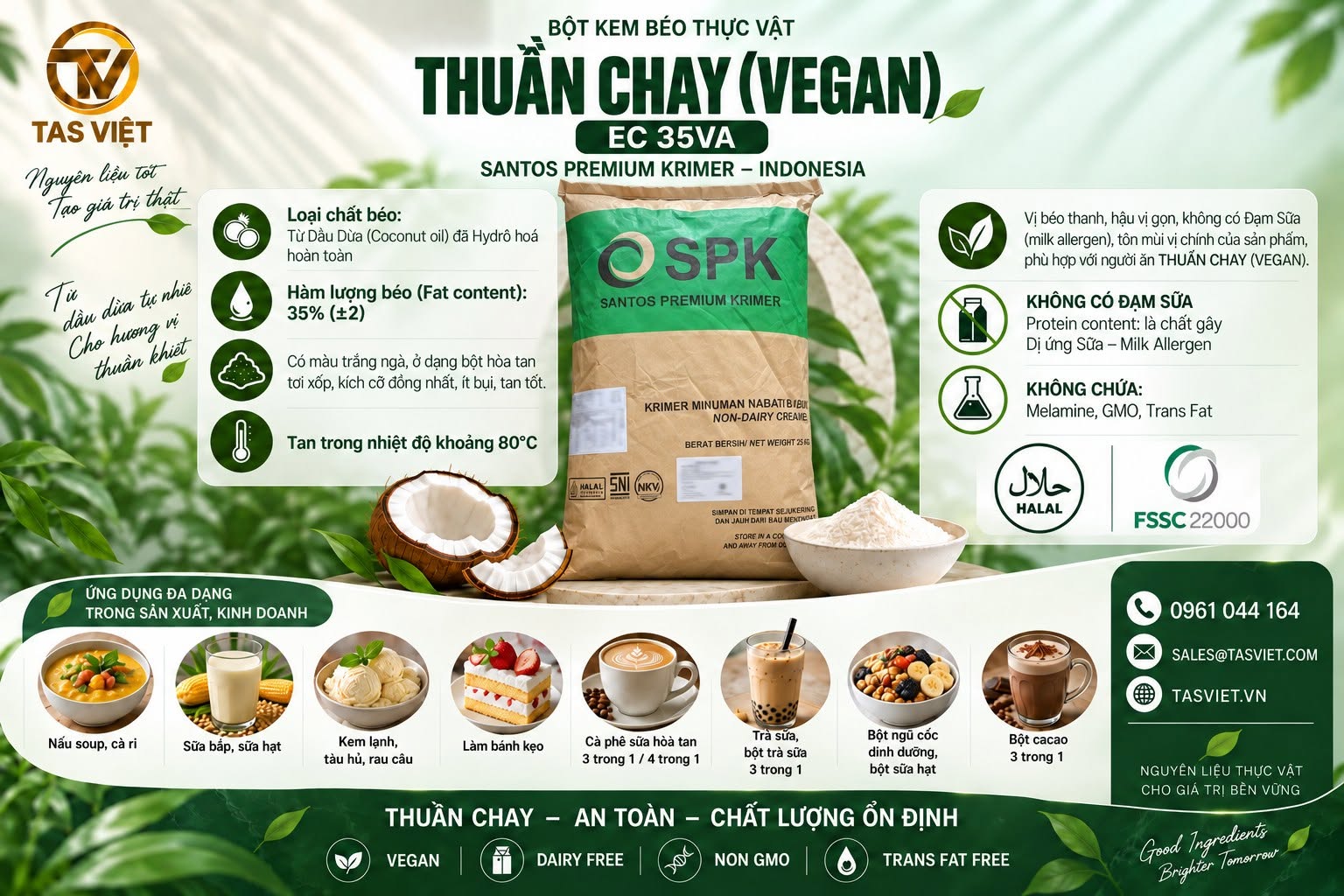 Khám Phá Bột Kem Béo Thực Vật EC 35VA - Lựa Chọn Hoàn Hảo Cho Món Ăn Thuần Chay