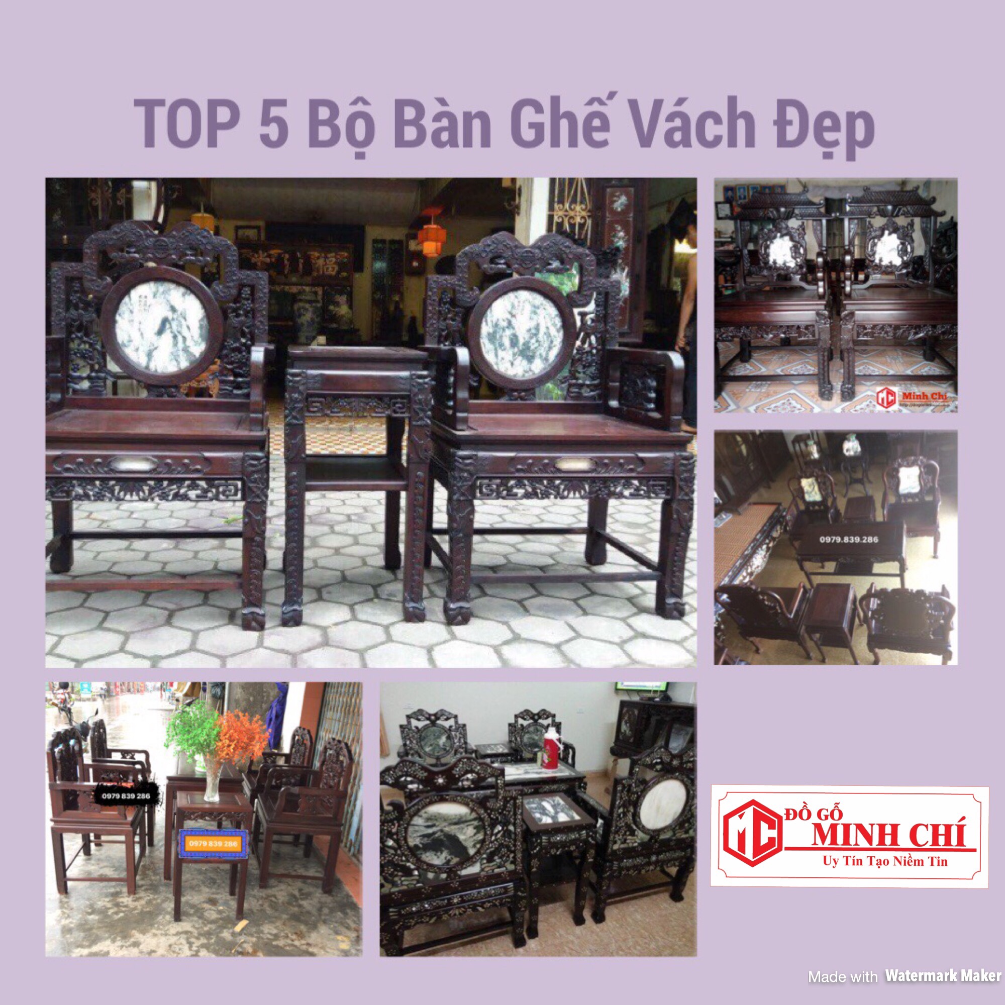 TOP 5 Bộ Bàn Ghế Vách Đẹp