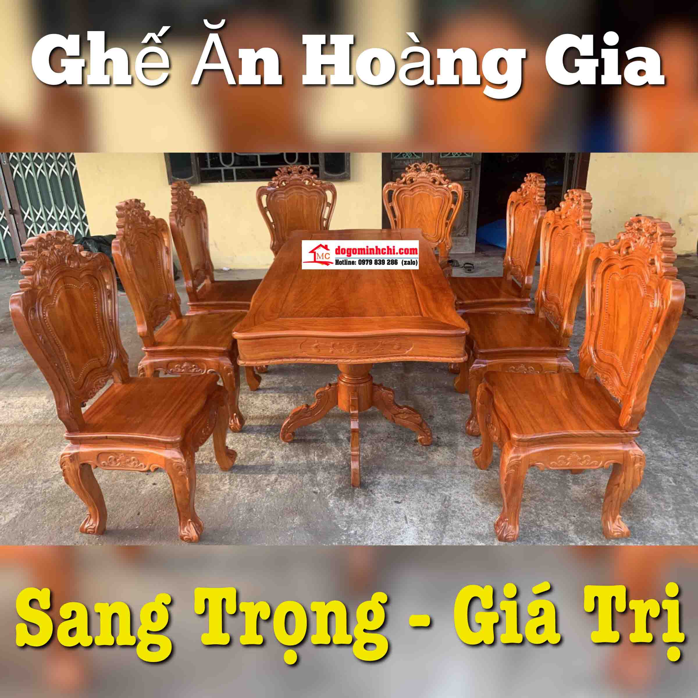 Bàn ghế ăn Hoàng Gia mang đến sự sang trọng và chất lượng cho bữa cơm gia đình của bạn. Hãy xem hình ảnh để khám phá chi tiết thiết kế và chất liệu cao cấp của sản phẩm này.