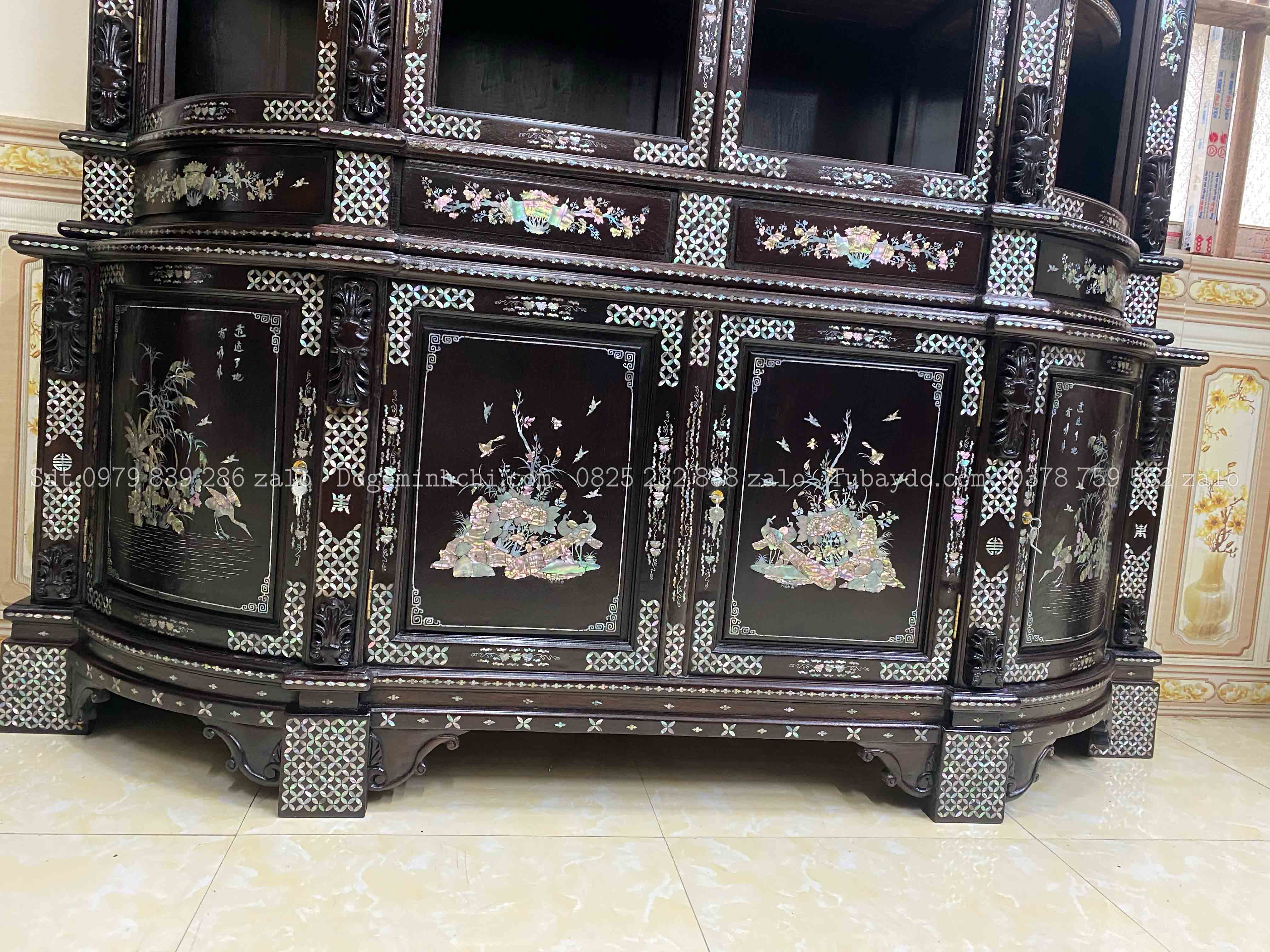 #Tủ_Bày_Đồ_Bầu_Khảm_Cẩn_Ốc _3