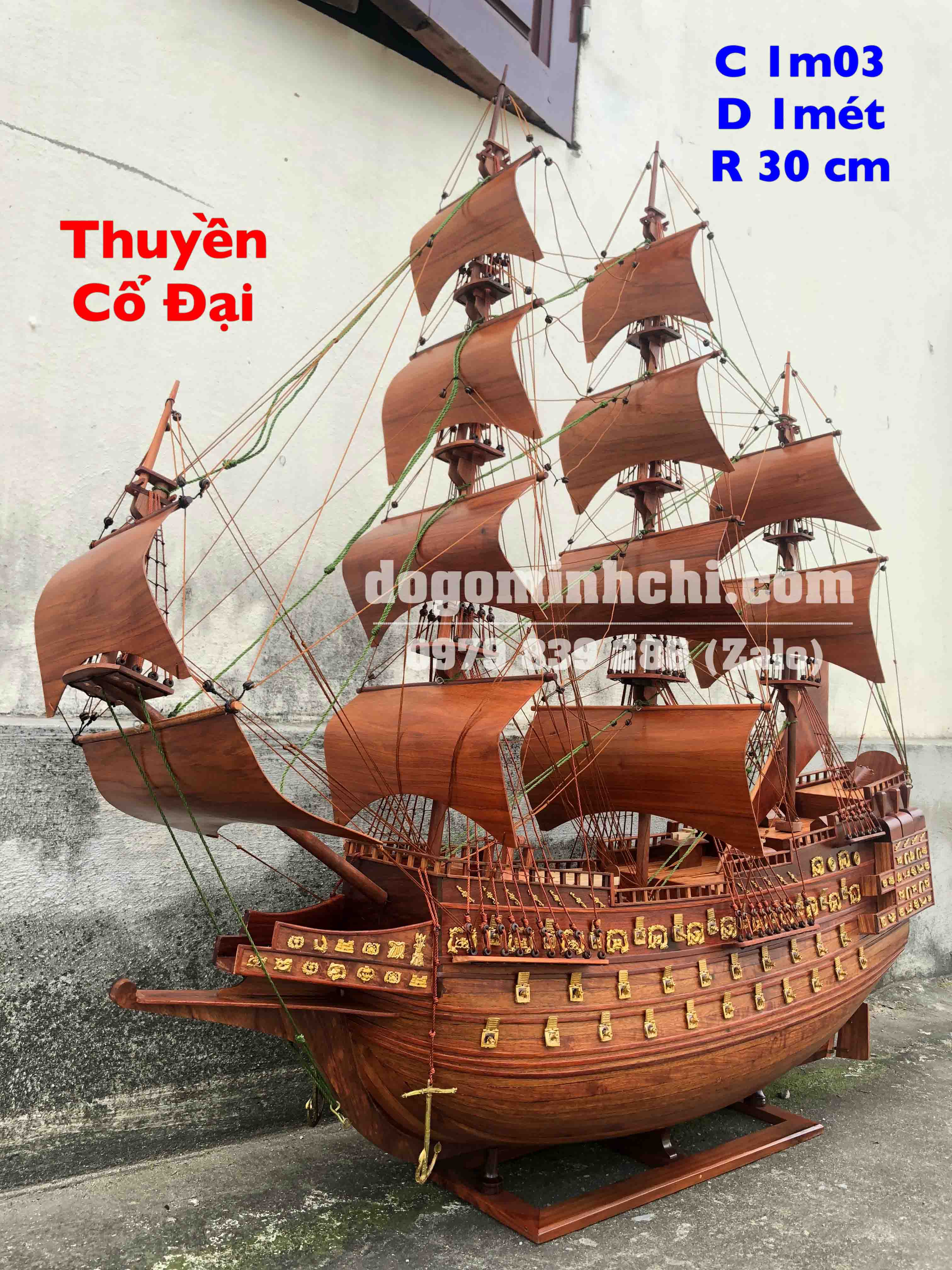 Mô hình thuyền gỗ Hà Nội thuyền phong thủy thuyền xuất khẩu quốc tế
