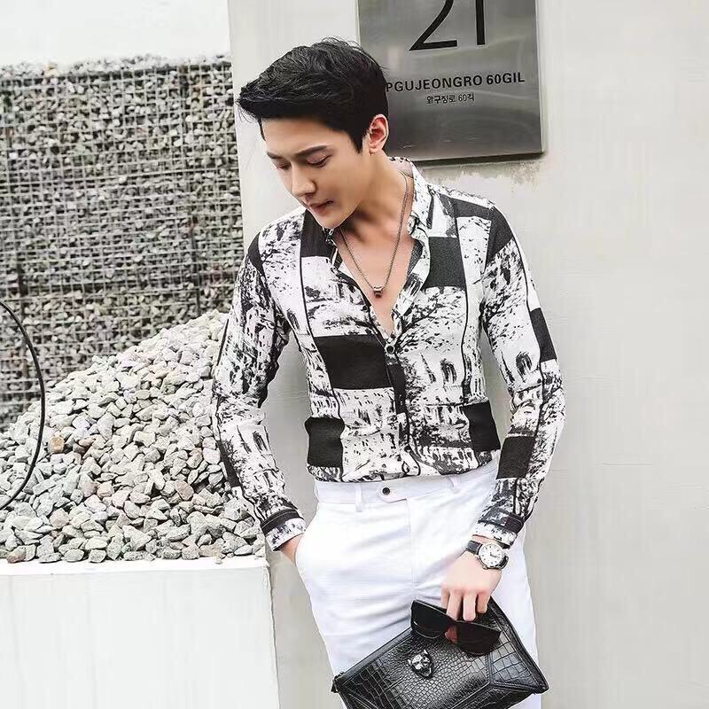 Áo sơ mi nam họa tiết hoa văn SM1333 – L&L