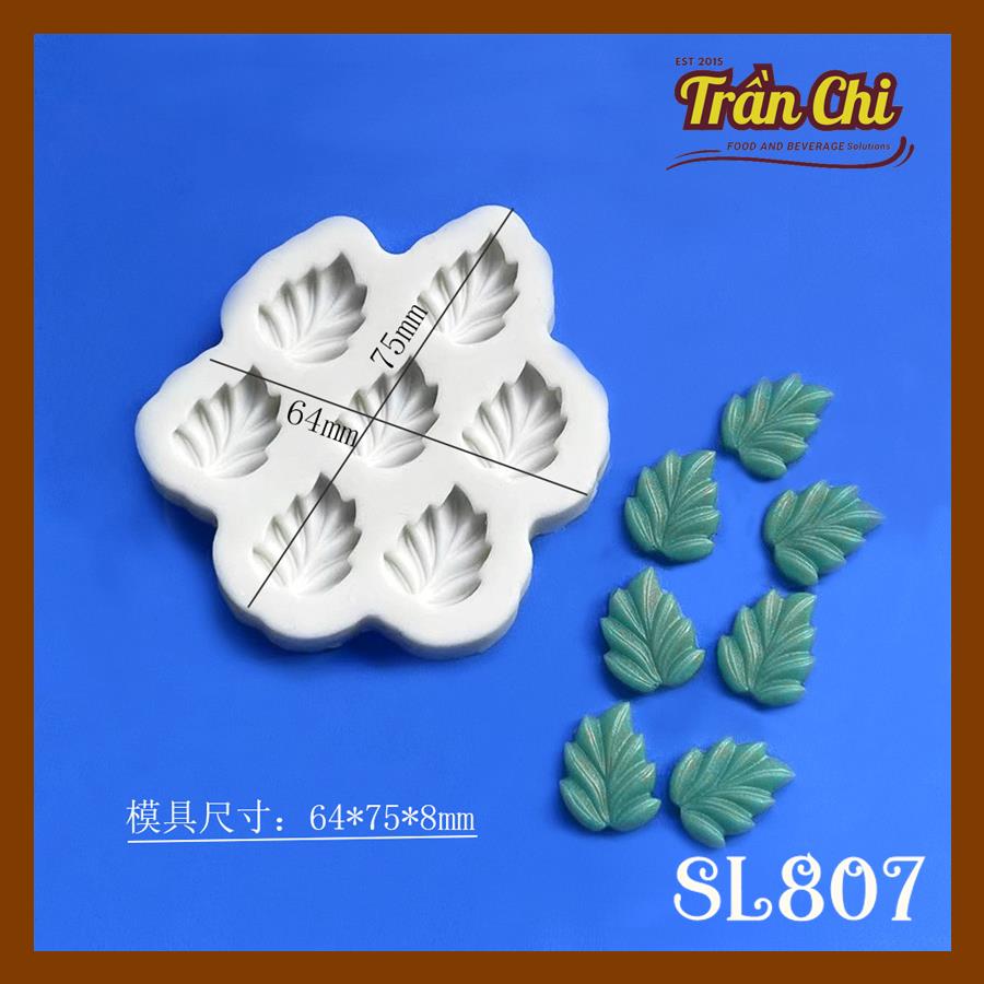 Khuôn silicone Chiếc Lá nghiêng 7C nhí NEW (loại dày) (SL807)
