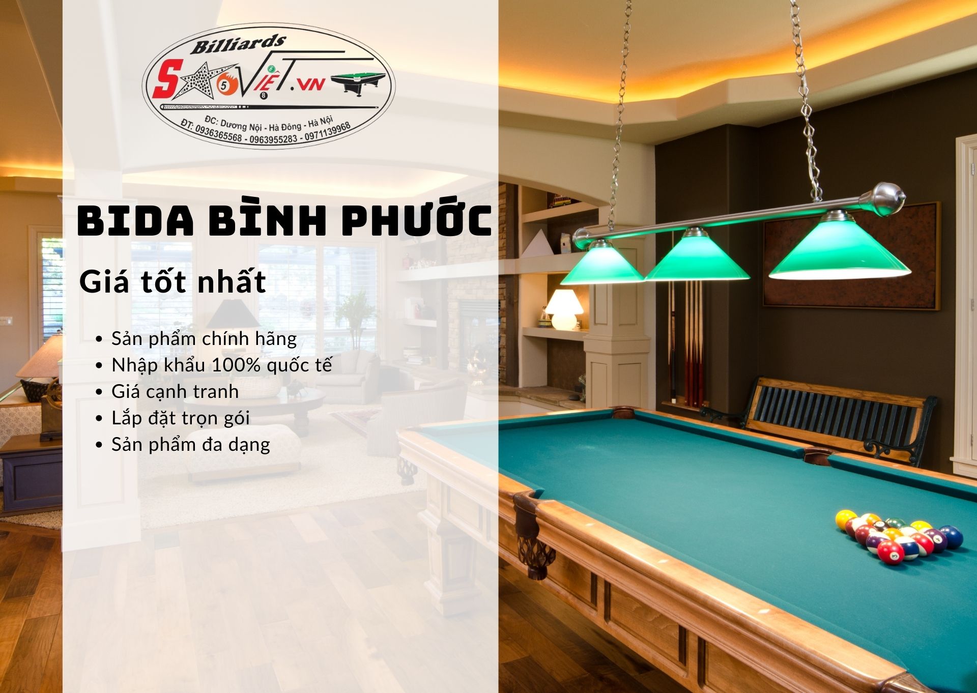 Cửa Hàng Bán Bàn Bida Phăng Bình Phước Uy Tín