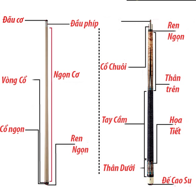 cấu tạo gậy nối đồng trung quốc