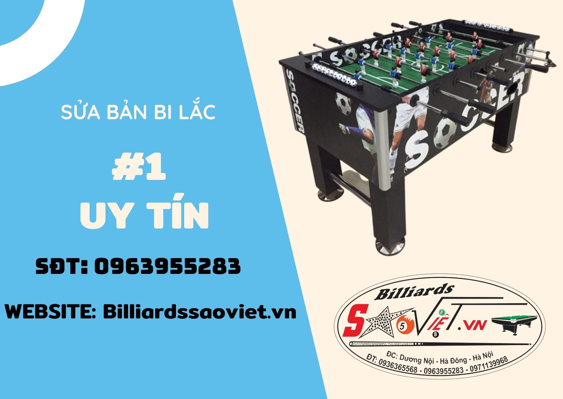 sửa bàn bi lắc