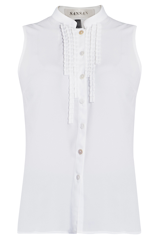 Áo sơ mi công sở không tay Adele No-sleeved Blouse/ White