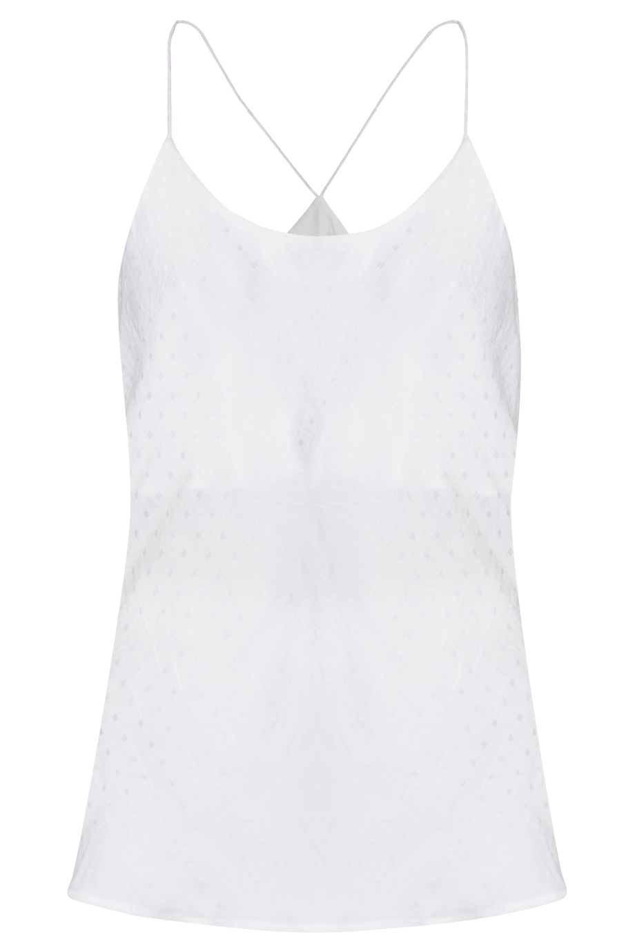 Áo dây ngủ 100% lụa tơ tằm Morning No.1 Silk Pajama Camisole/ White Dots