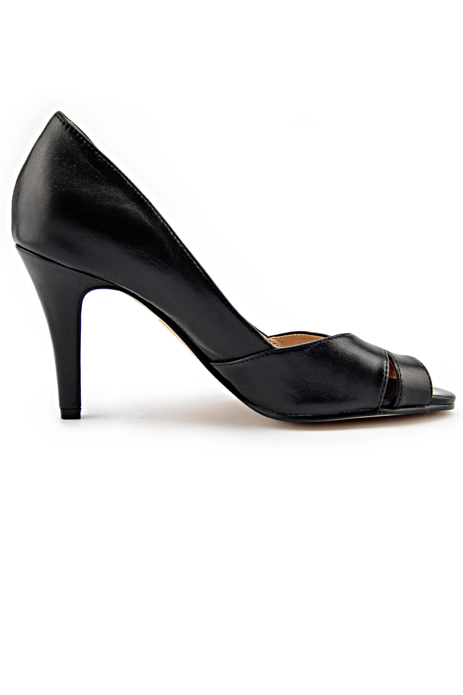 KIOMI open toe leather Shoes/ Black