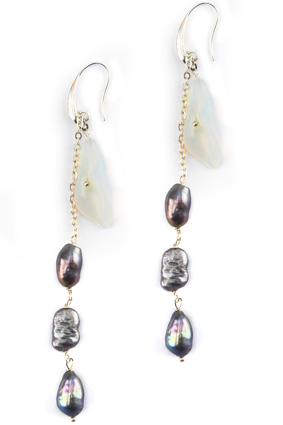 Bông tai Arum Lily Moonstone Pearl Earings