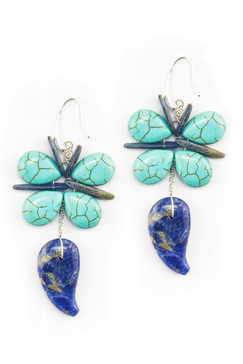 Bông tai Saphire Turquoise Butterfly Earings