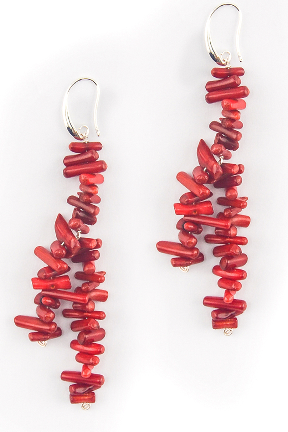 Bông tai Red Coral Branch Earings