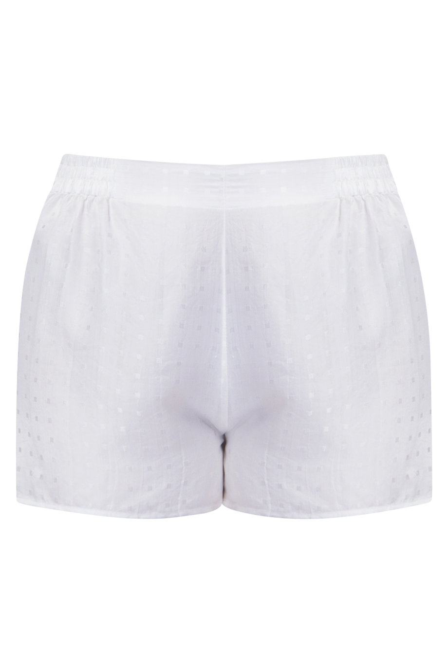 Quần ngủ cộc 100% lụa tơ tằm Morning No.1 Silk Pajama Shorts/ White Dots