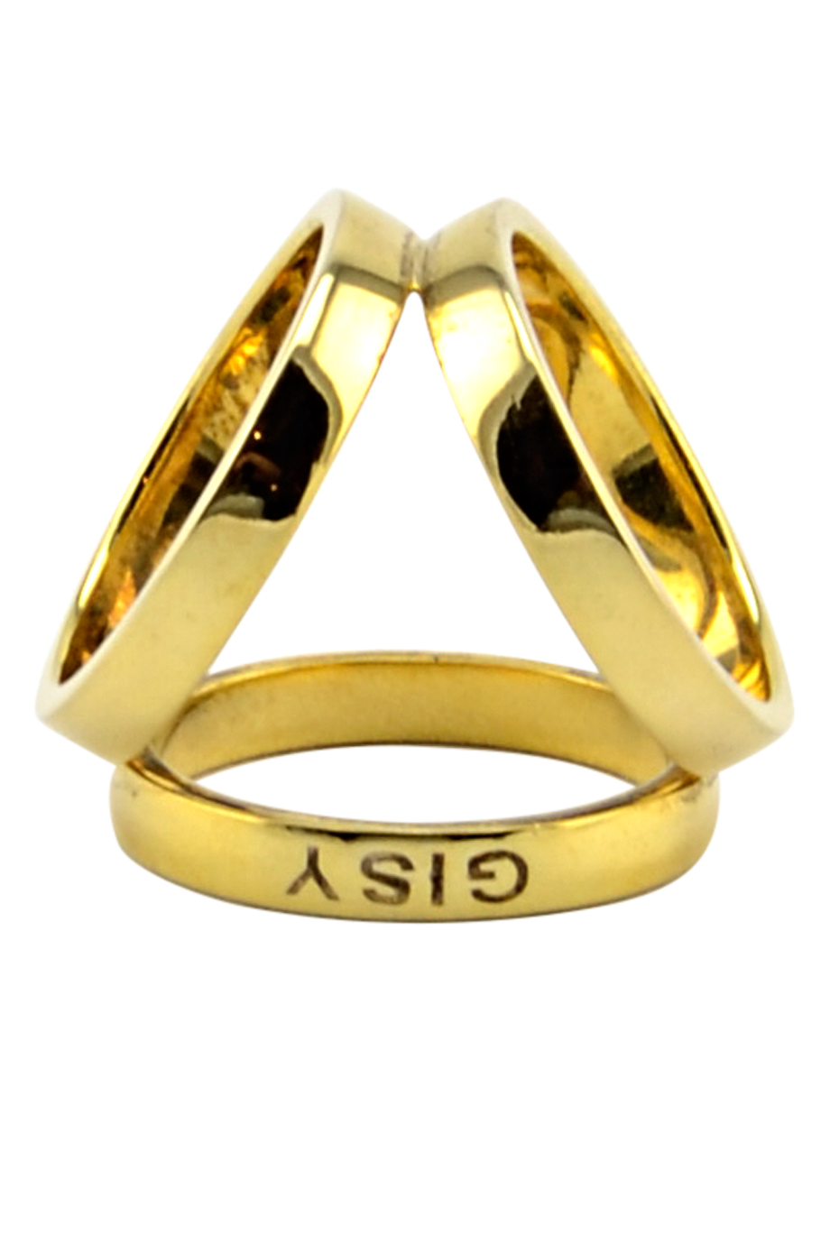 Trio Scarf Ring Silver 925 Gold plated (in 100% silk bag)- Nhẫn khăn ba chạc bạc 925 mạ vàng (đựng trong túi lụa)