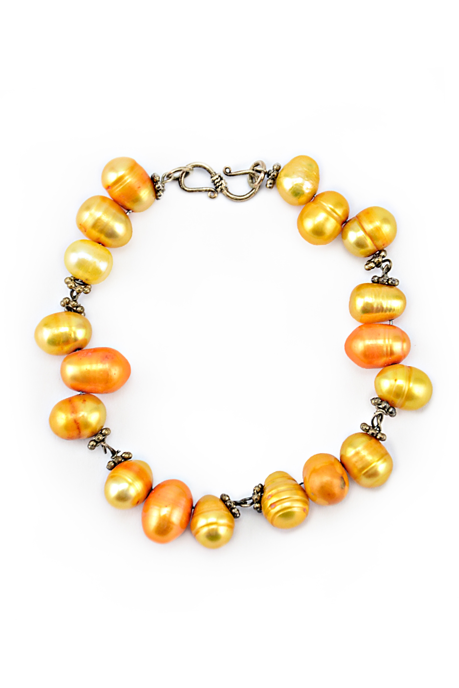 Titanya Gold Pearl & Silver Bracelet