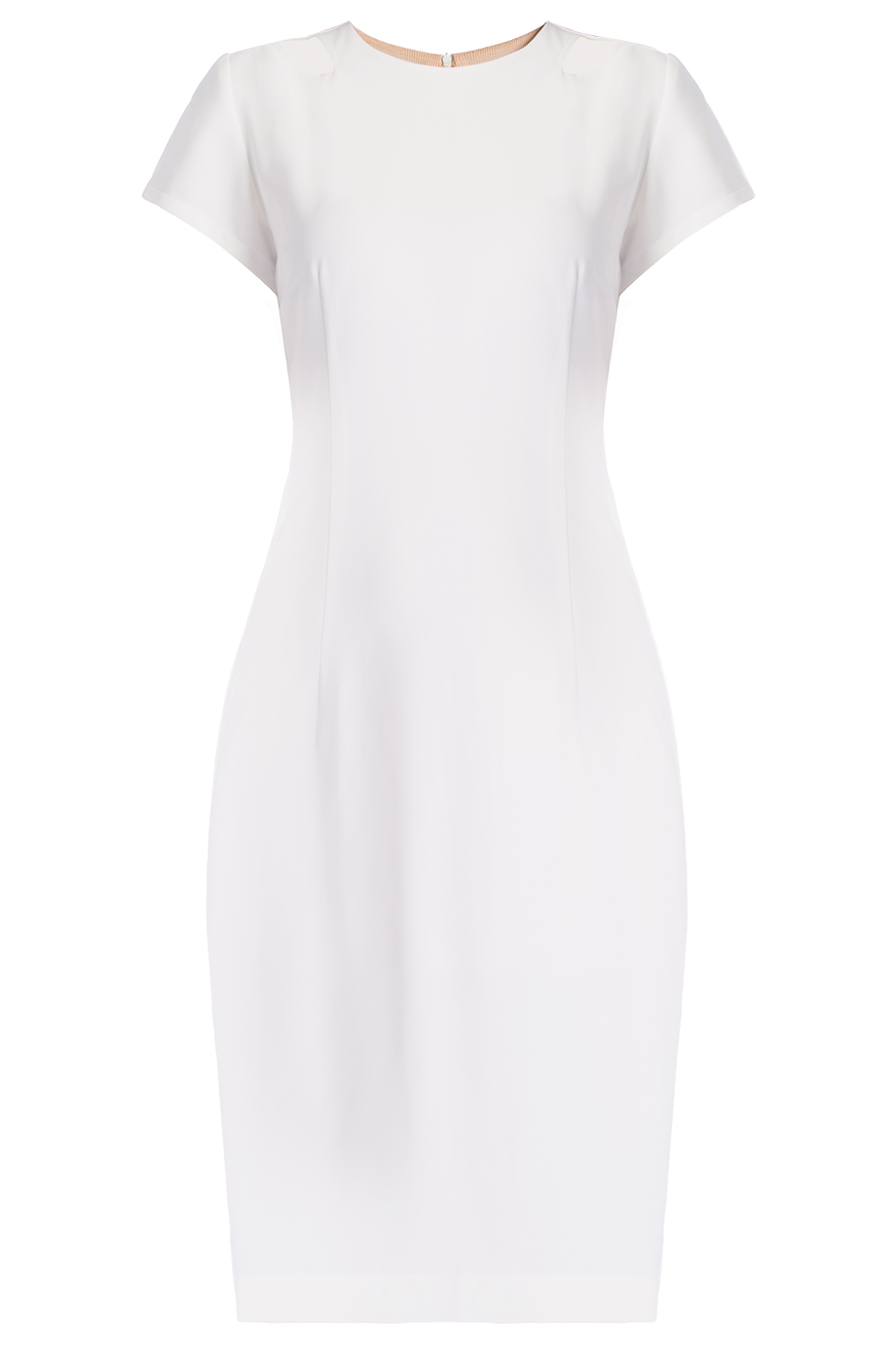 Madison Short-sleeved Sheath Dress (D2)/ White 2141