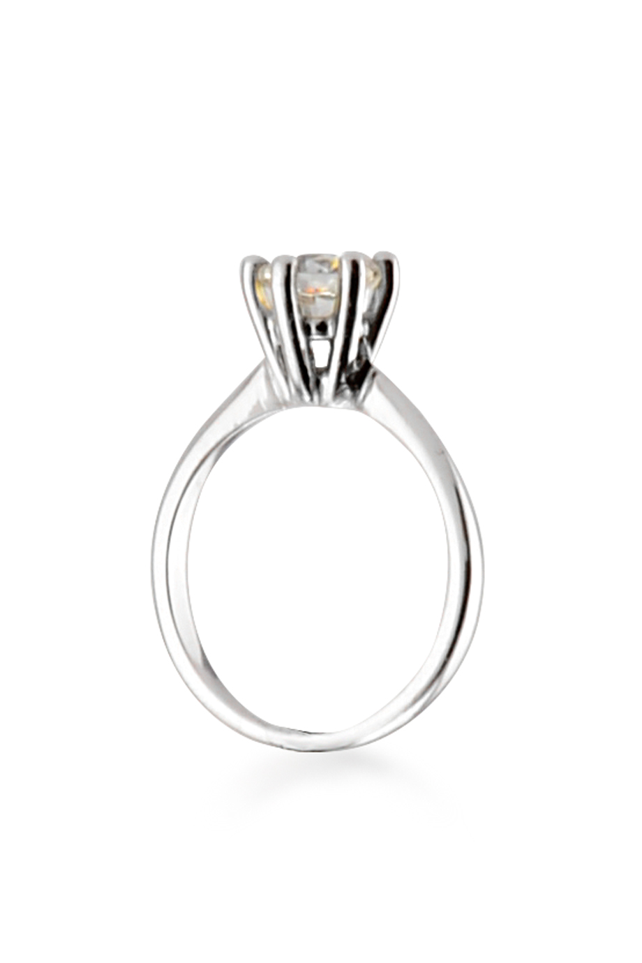 Nhẫn Bạc 925 Silver 925 Single Crystal Halo Ring 2.03gr