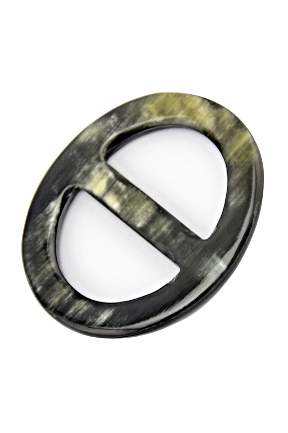 Horn Scarf Ring 5x6cm (in 100% silk bag)/ Dark