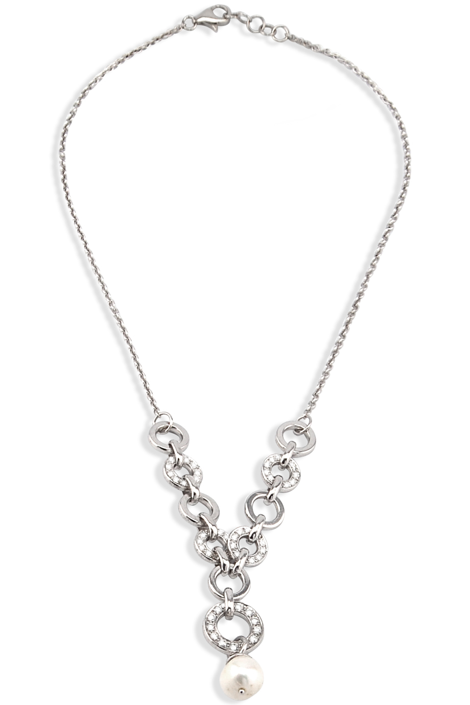 Pearl Pendant Silver 925 Chain Necklace/ 40cm