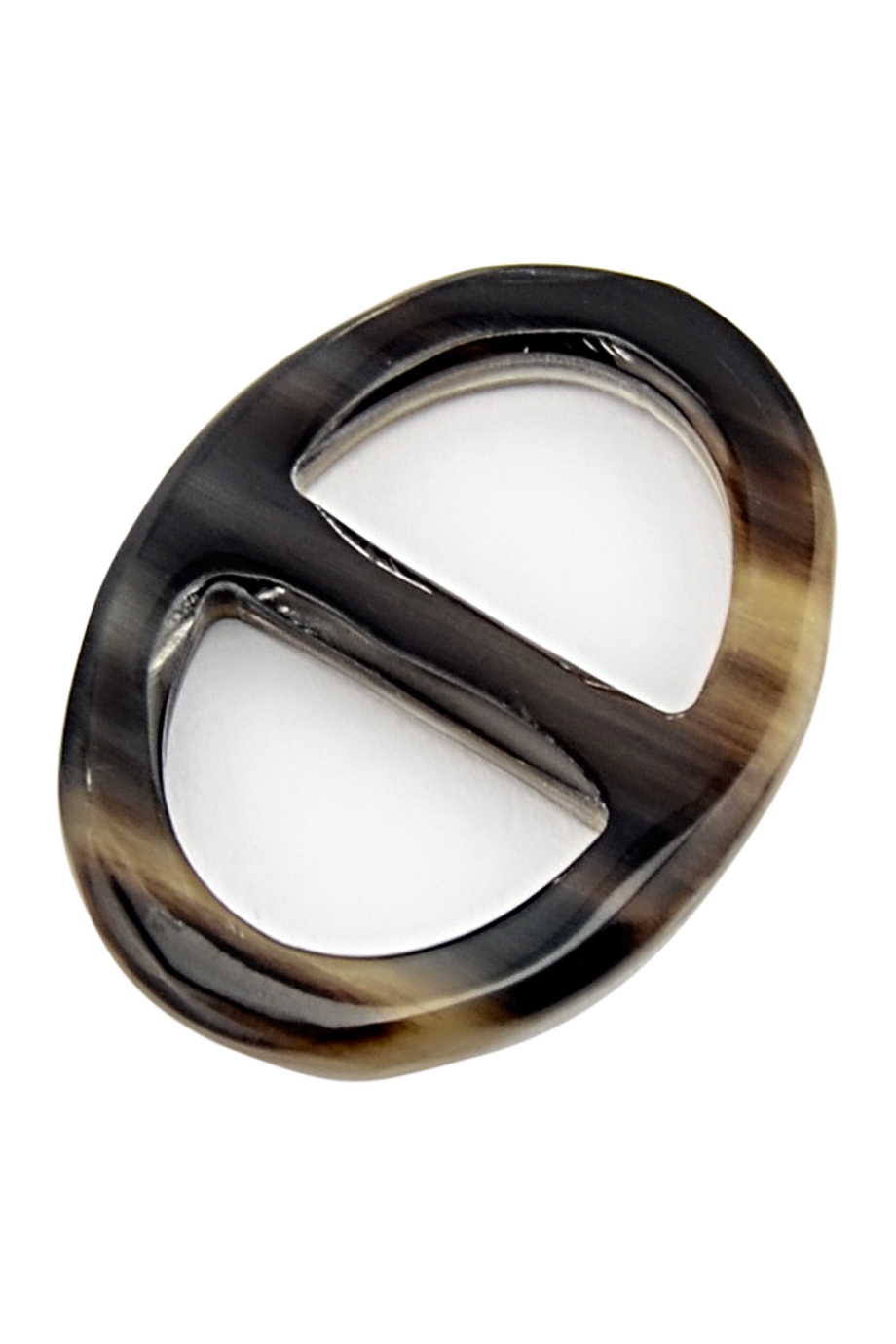 Horn Scarf Ring 3x4cm (in 100% silk bag)/ Dark