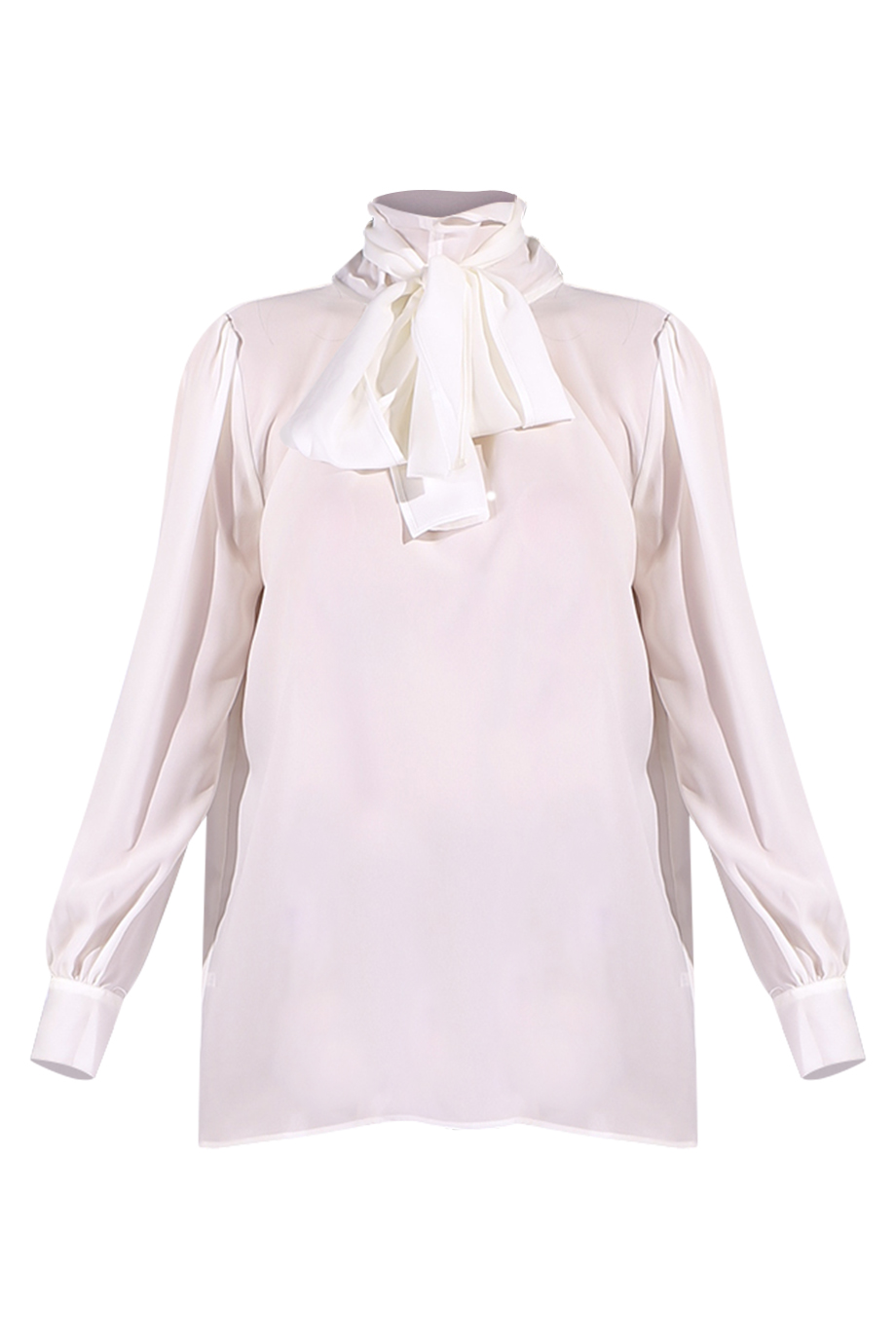 Áo sơ mi Abbey Scarf Blouse/ White 2044