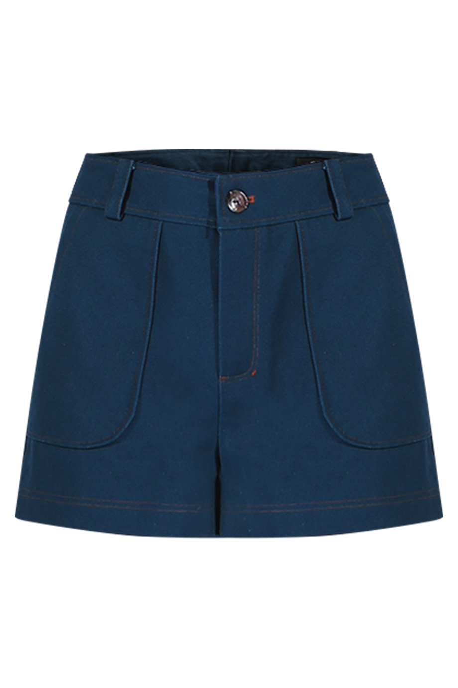 Quần short bộ cạp cao Brynn Canvas Suit Short Pants/ Prussian Blue