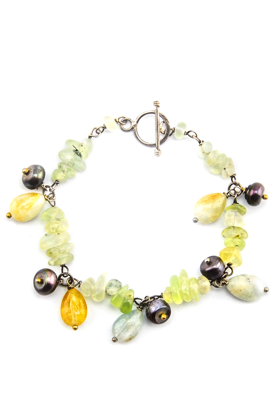 Vòng tay Spring Forest Aqua Jade Pearl Bracelet