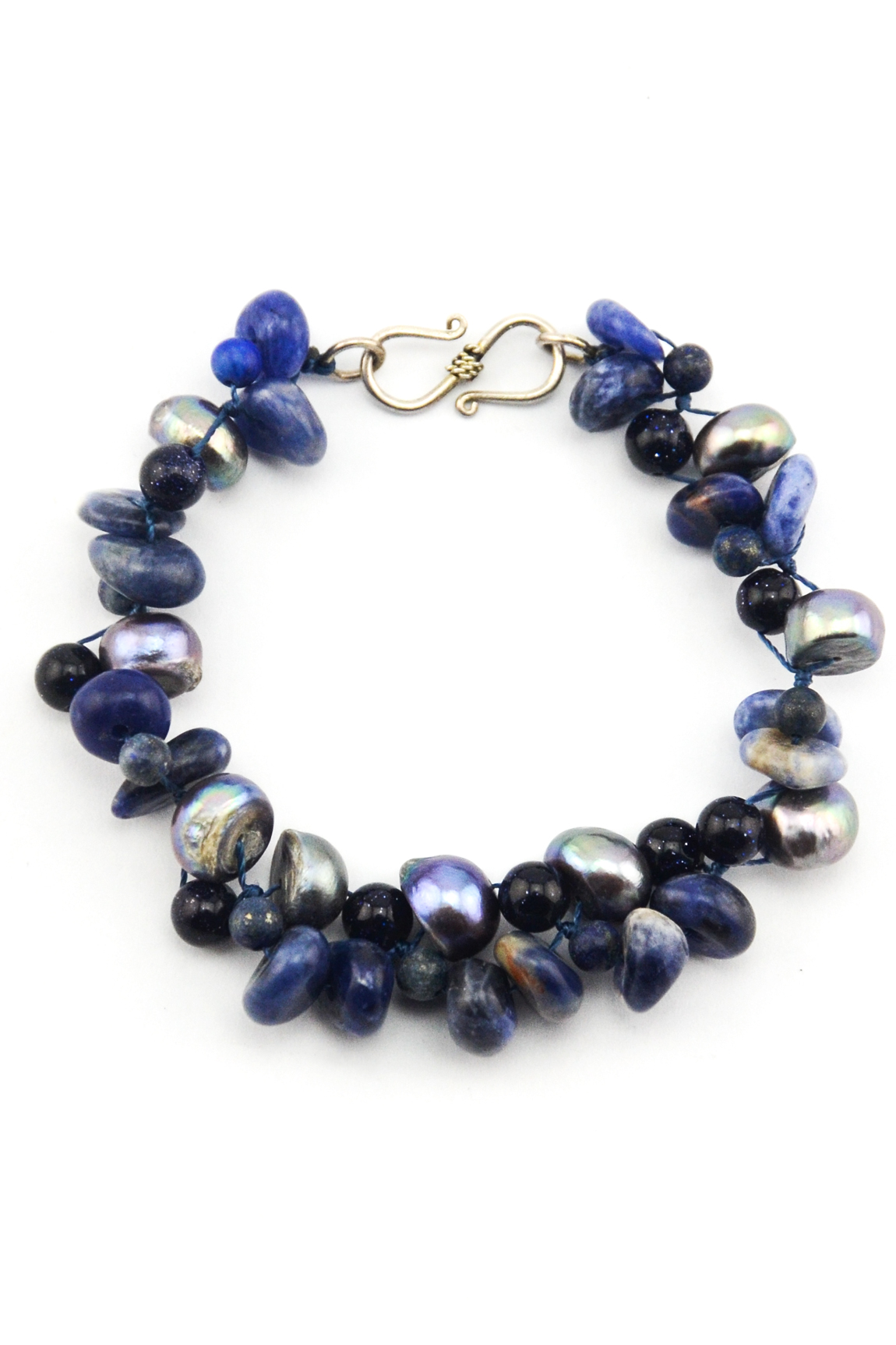 Vòng tay Jacobina Lapis Gold Stone Pearl Bracelet