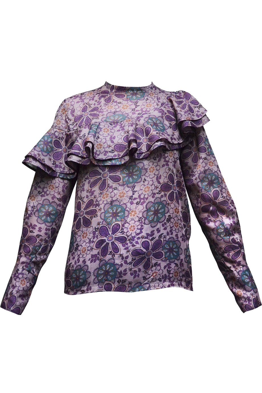 Áo Deja Ruffled High-neck Blouse/ Flower 2285