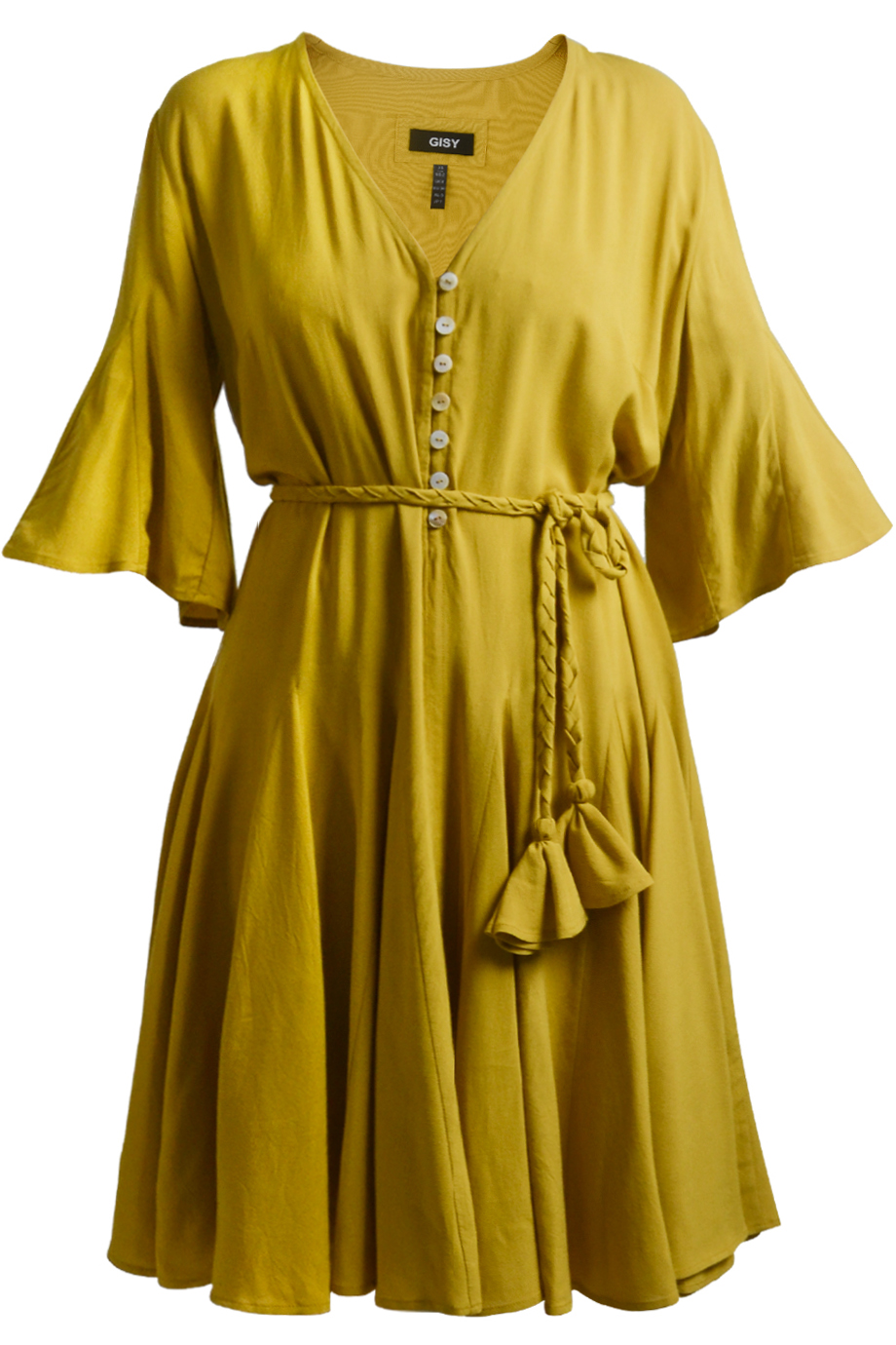 Đầm Estrella Belted  Mini Dress/ Mustard 2255