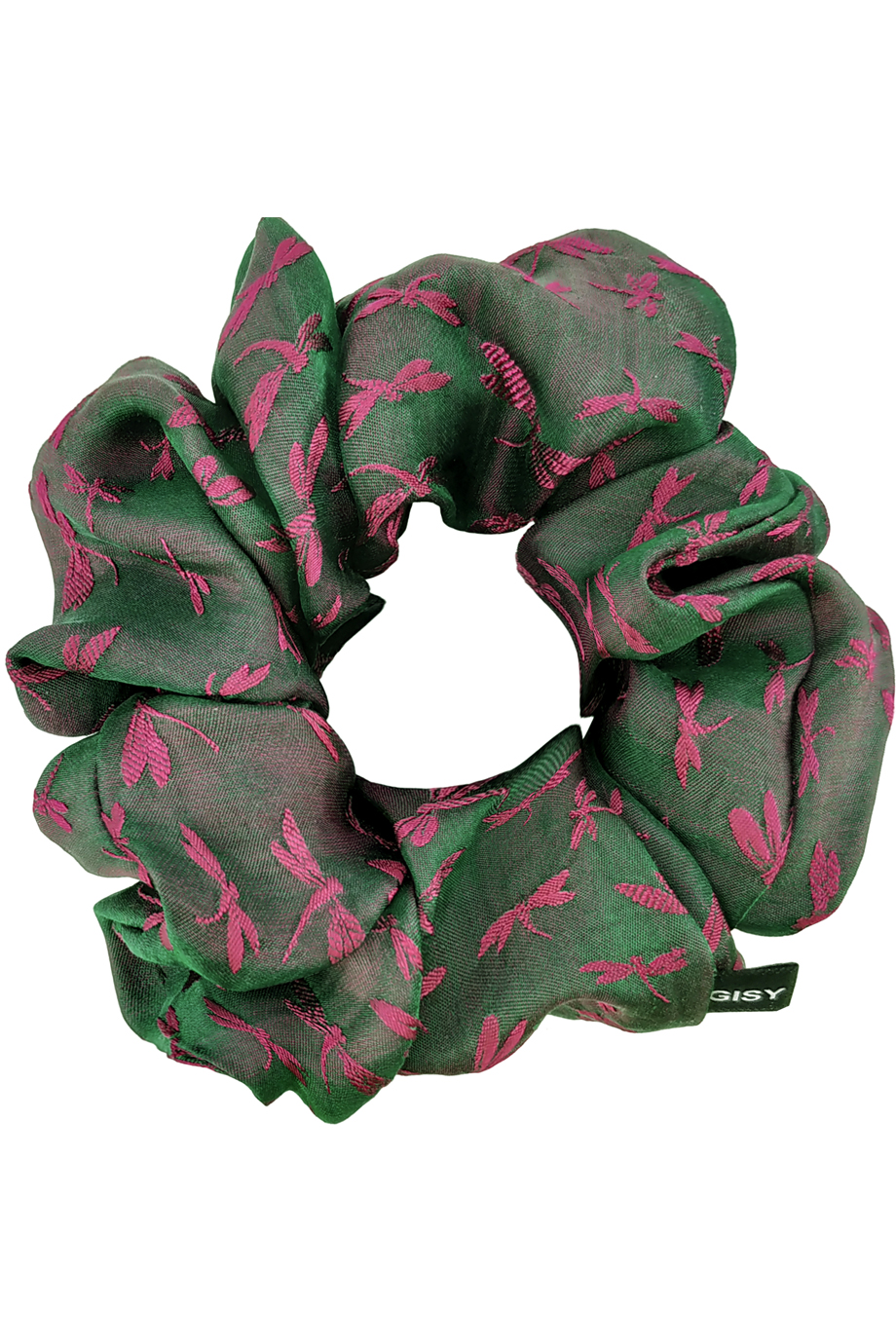 Dây buộc tóc lụa Pure Silk Oversized Scrunchie/ Forest Dragonfly N056