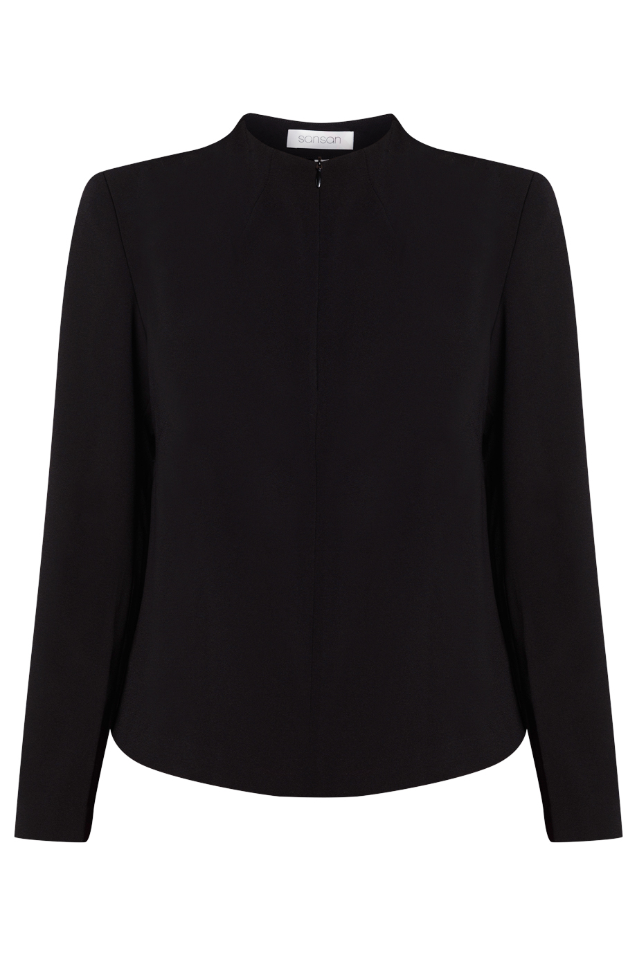 Sienna High-neck Suit Crop Top/ Black 2143